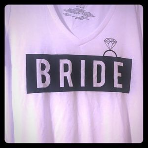 NWT white V Neck Bride blouse